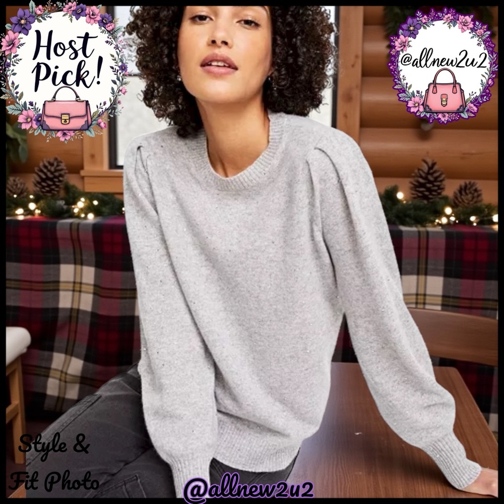 Charter Club 100% Cashmere Women's Petite Long-Sleeve Crewneck Sweater